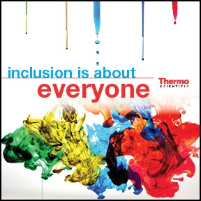 inclusion is about everyone: thermo scientific corporate D&I program visual concept